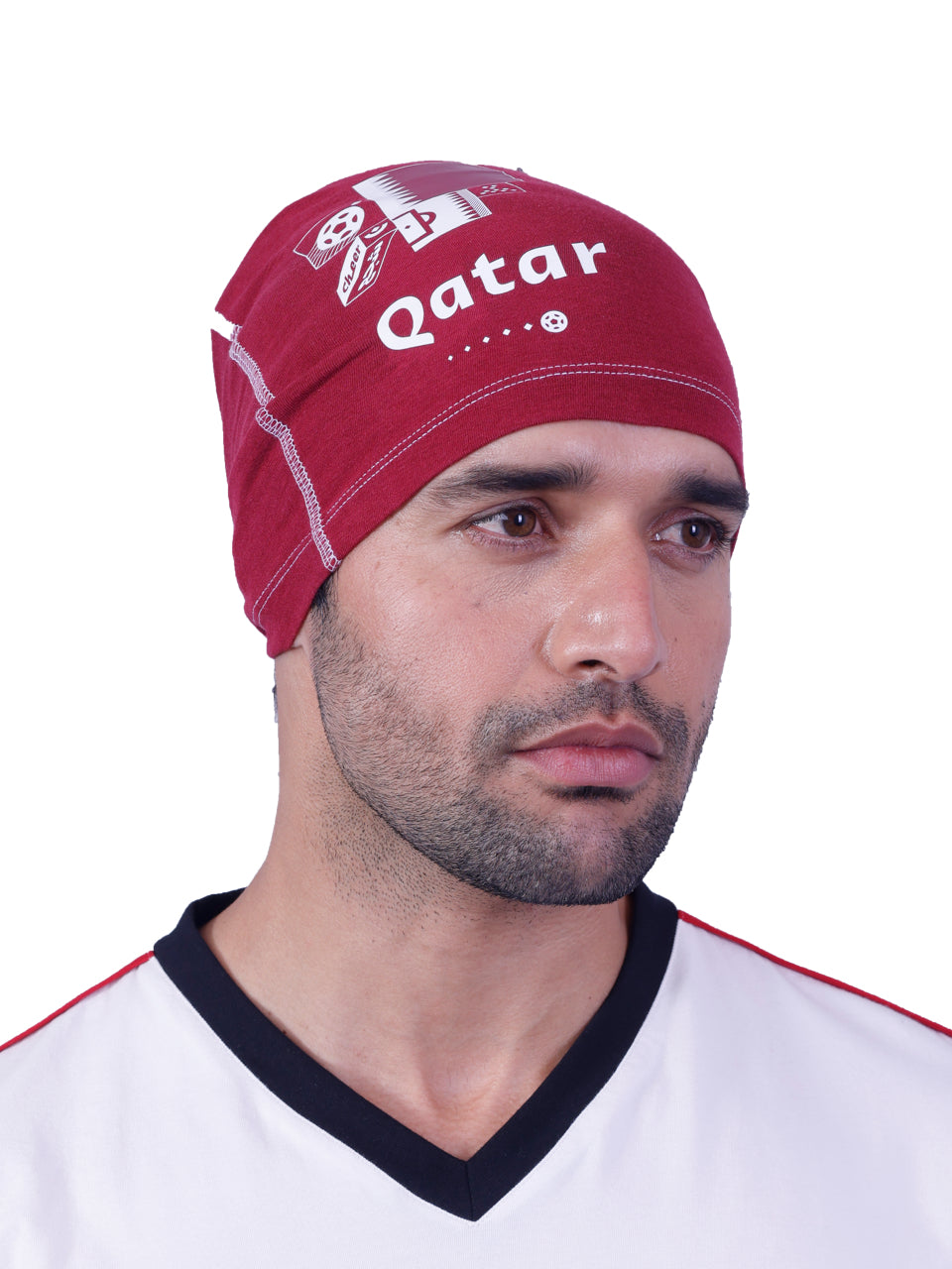 Burgundy Qatar Print Bamboo & Cotton Bandana