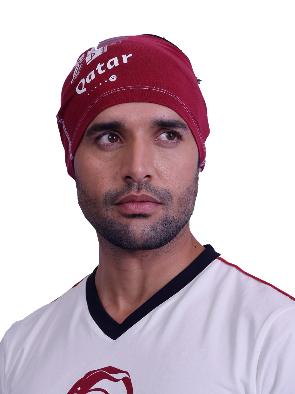 Burgundy Qatar Print Bamboo & Cotton Bandana