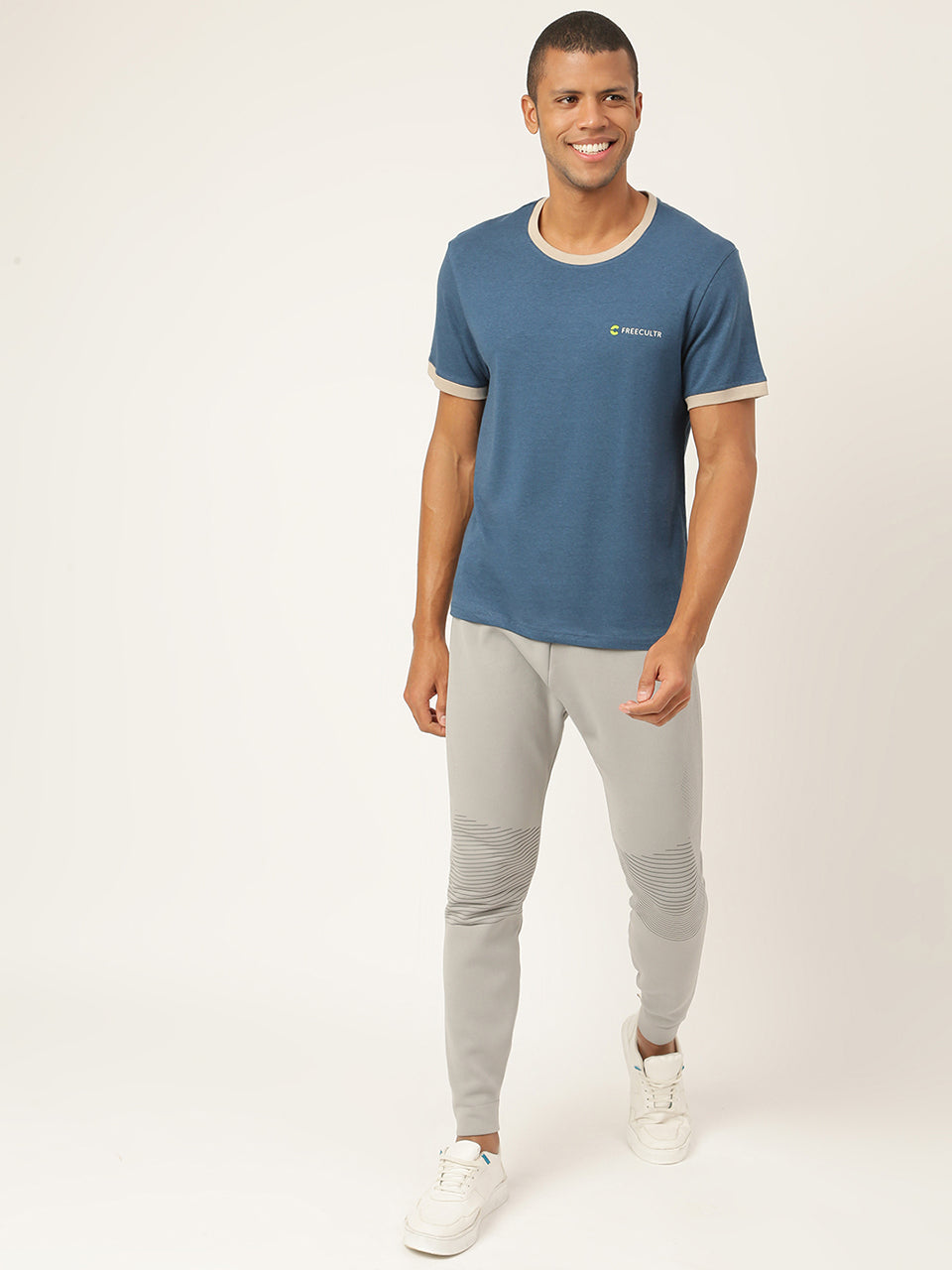 Sapphire Blue Men's Organic Bamboo Casual Tees - Crew Neck (Pack Of 1)