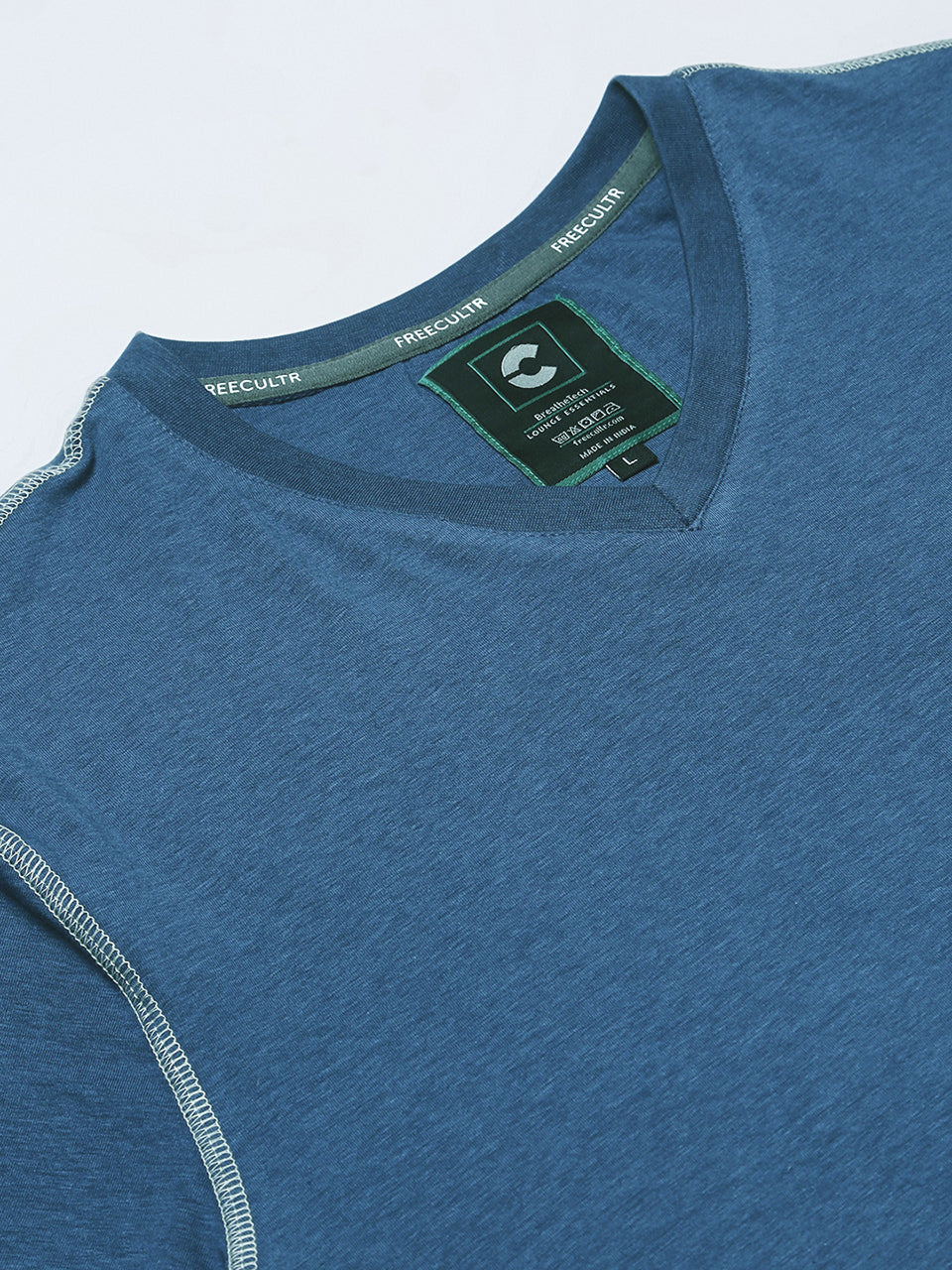 Sapphire Blue Men's Organic Bamboo Casual Tees - V Neck (Pack Of 1)
