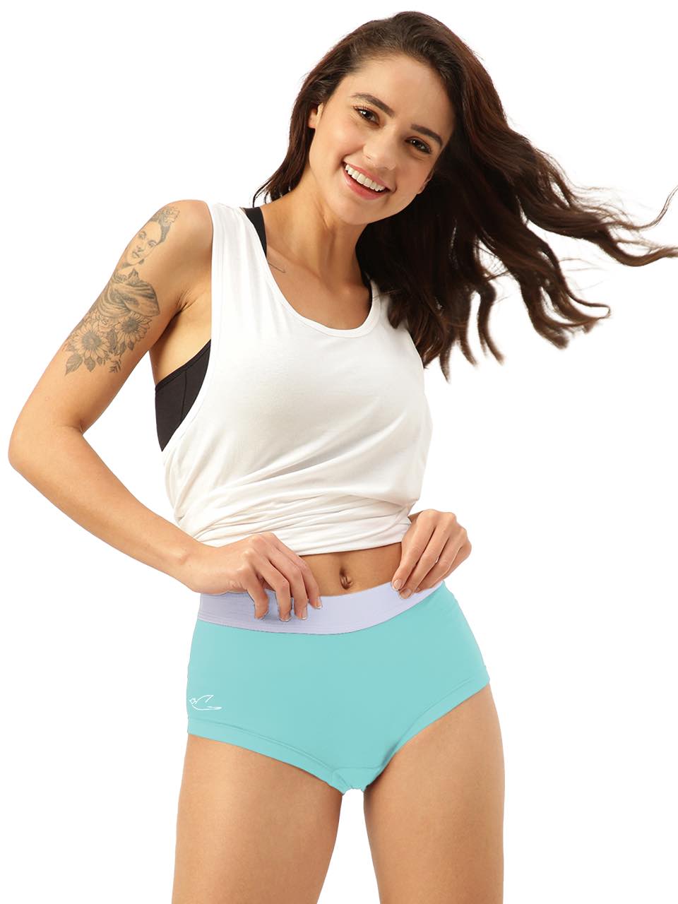 Women's Anti-Bacterial Micro Modal Boxer Brief with Silverfox Waistband (Pack of 1)