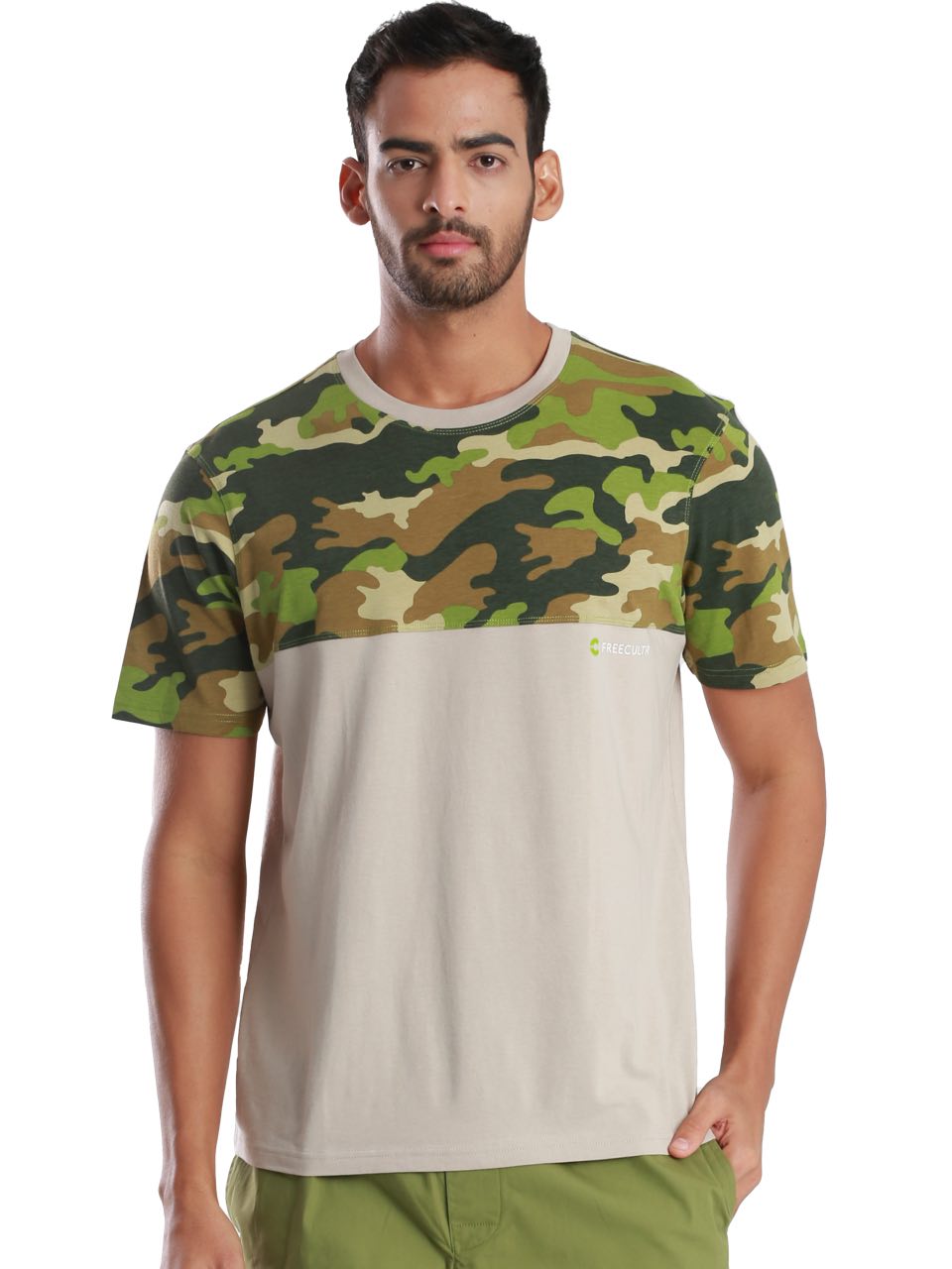 Camo Printed Organic Bamboo T-Shirt (Pack Of 1)