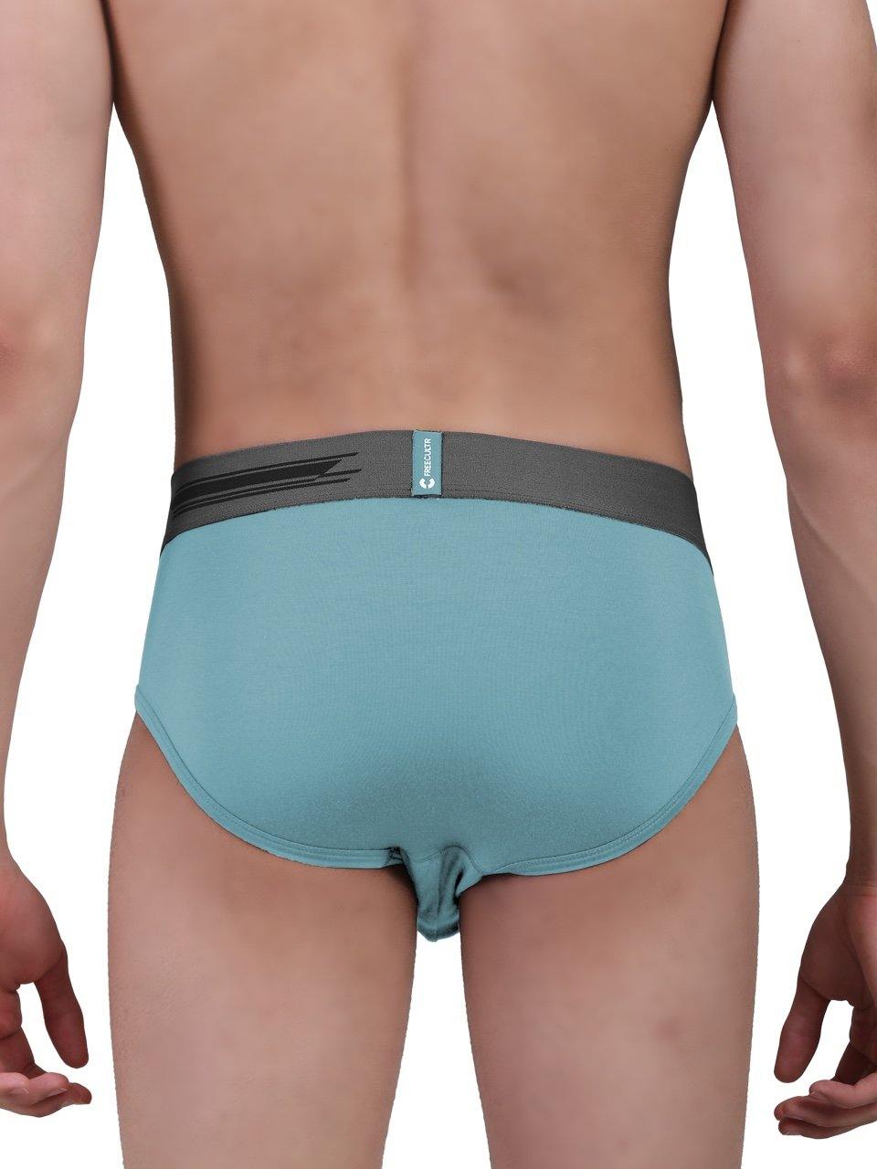 Summer Cool Collection - Men's Micro Modal & Elastane Brief in Contrast Waistband (Pack of 3) - freecultr.com