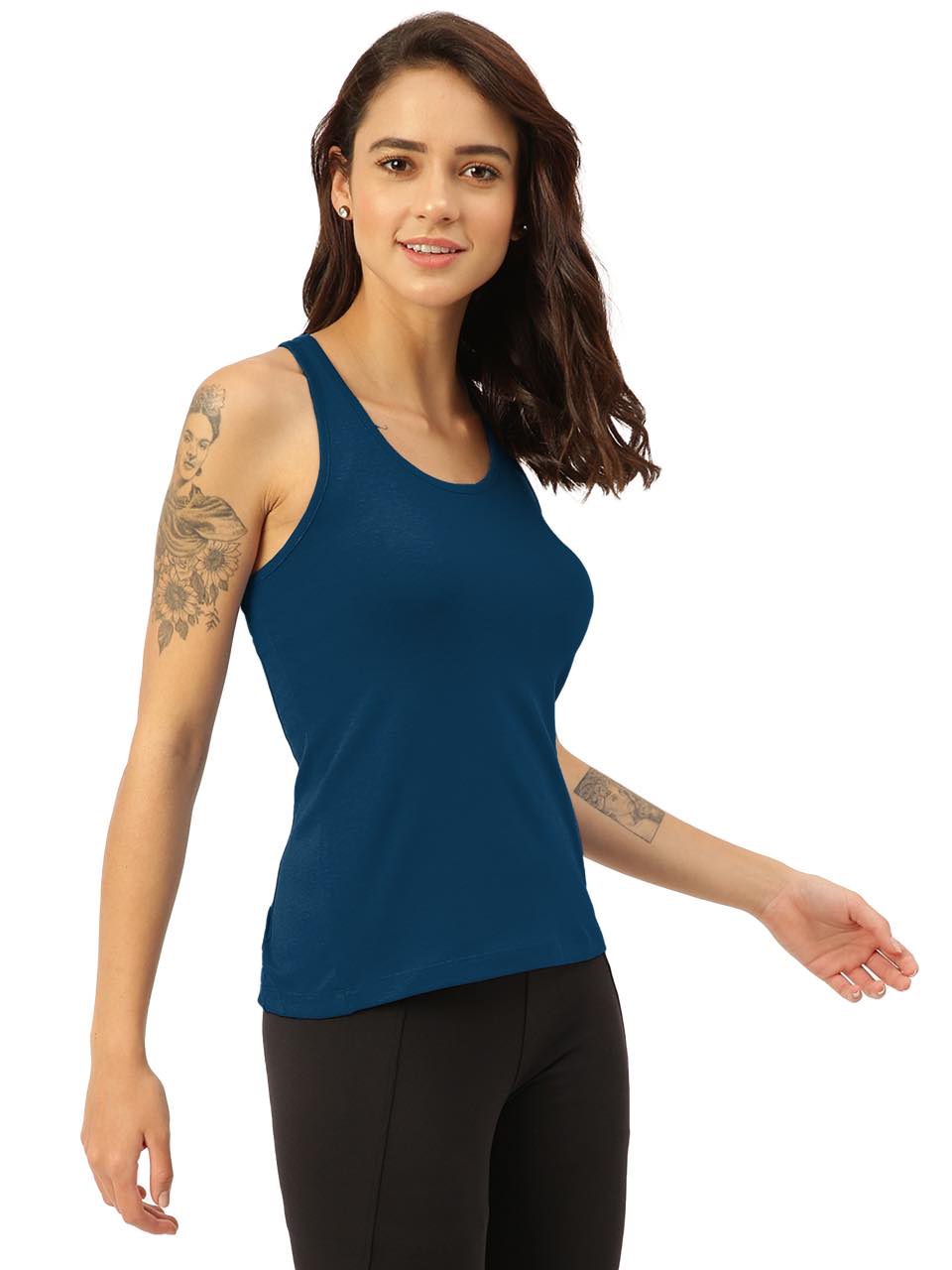 Sapphire Blue Twin Skin Women's Tanks (Pack Of 1)