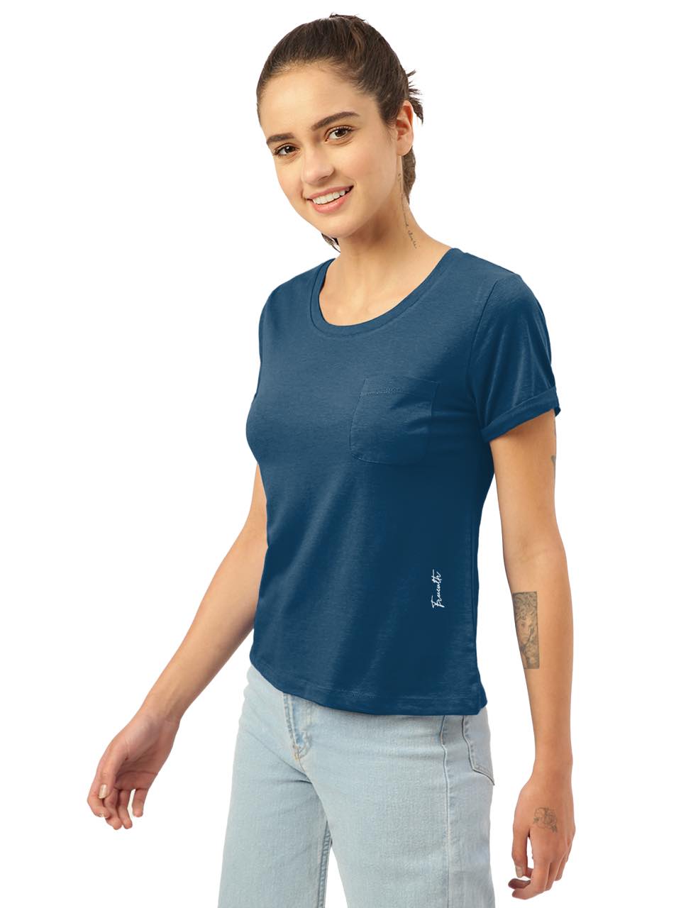 Sapphire Blue Twin Skin Women's Lounge Tees (Pack of 1)