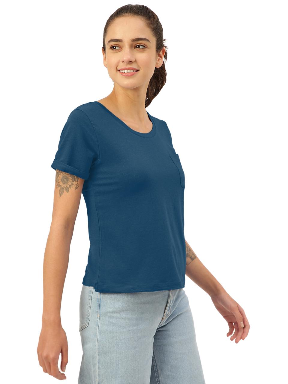Sapphire Blue Twin Skin Women's Lounge Tees (Pack of 1)