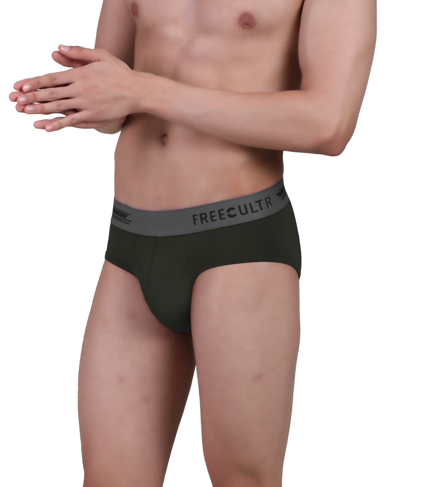 Men's Anti-Bacterial Micro Modal Printed With Plain Brief (Pack of 5)