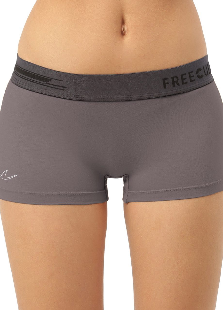 Smoke Grey Women's Micro Modal Boy Shorts (Pack of 1)