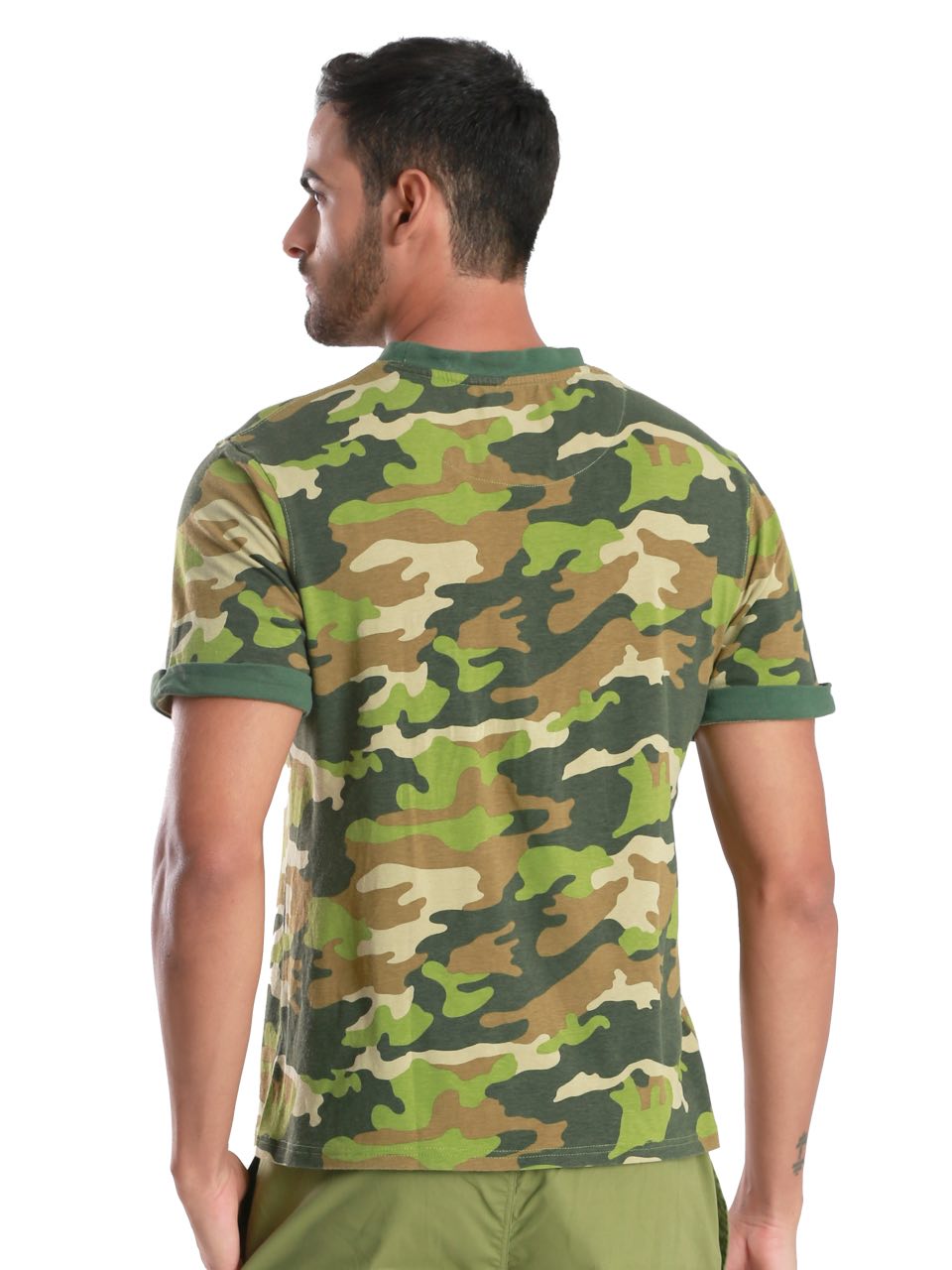 Camo Printed Organic Bamboo T-Shirt (Pack Of 1)