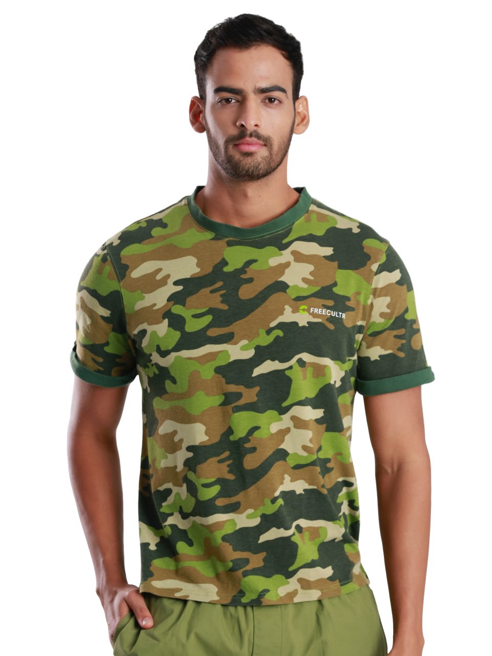 Camo Printed Organic Bamboo T-Shirt (Pack of 2)