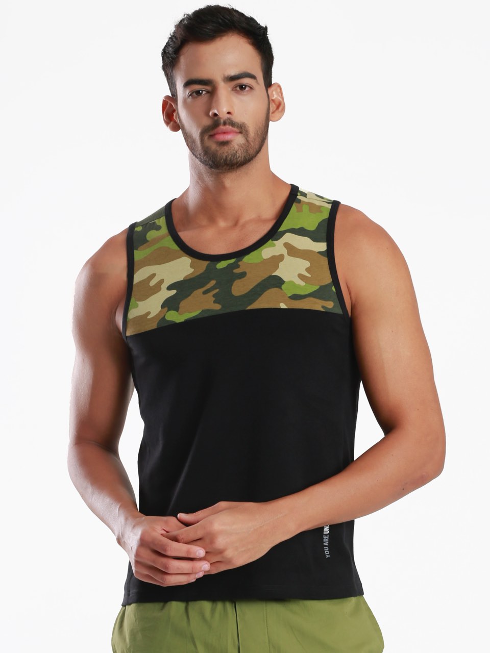 Active Fit Camo Printed Bamboo Vest (Pack of 3)