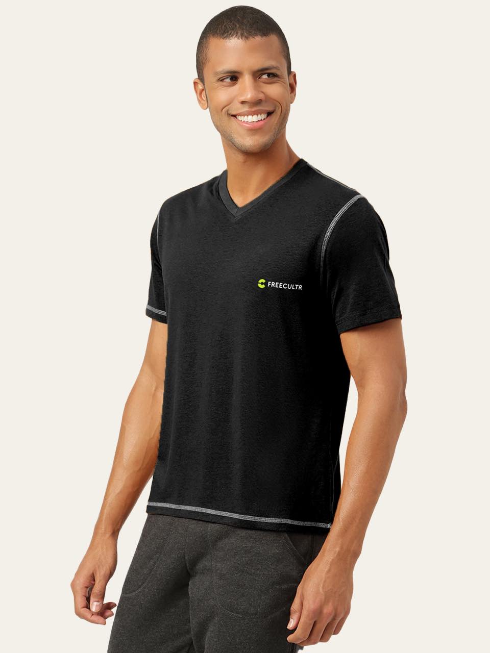 Men's Organic Bamboo Casual Tees - V Neck - (Pack of 1)