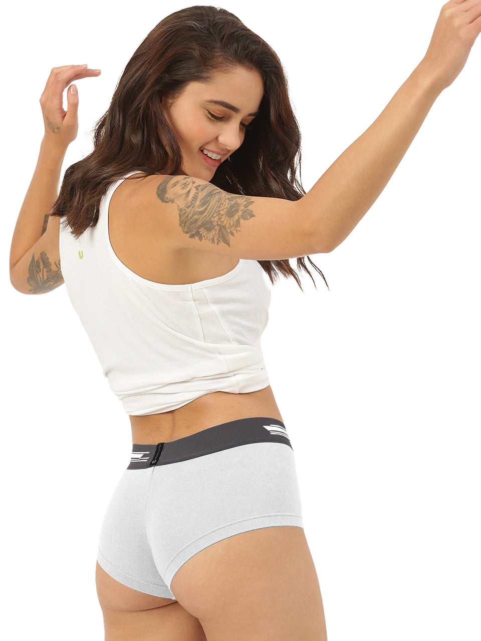 Cloud White Women Micro Modal Boxer Brief (Pack of 1)