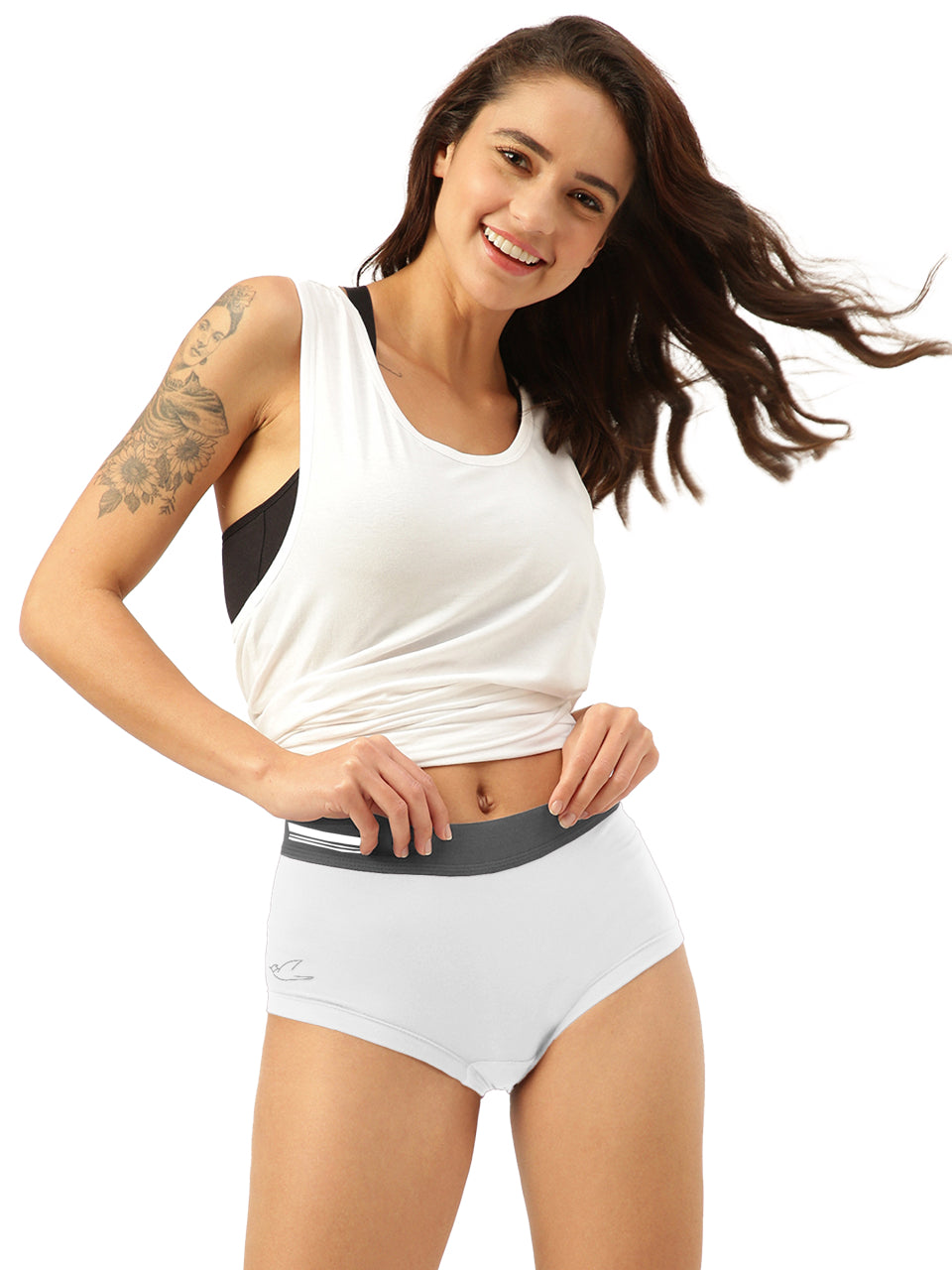 Cloud White Women Micro Modal Boxer Brief (Pack of 1)