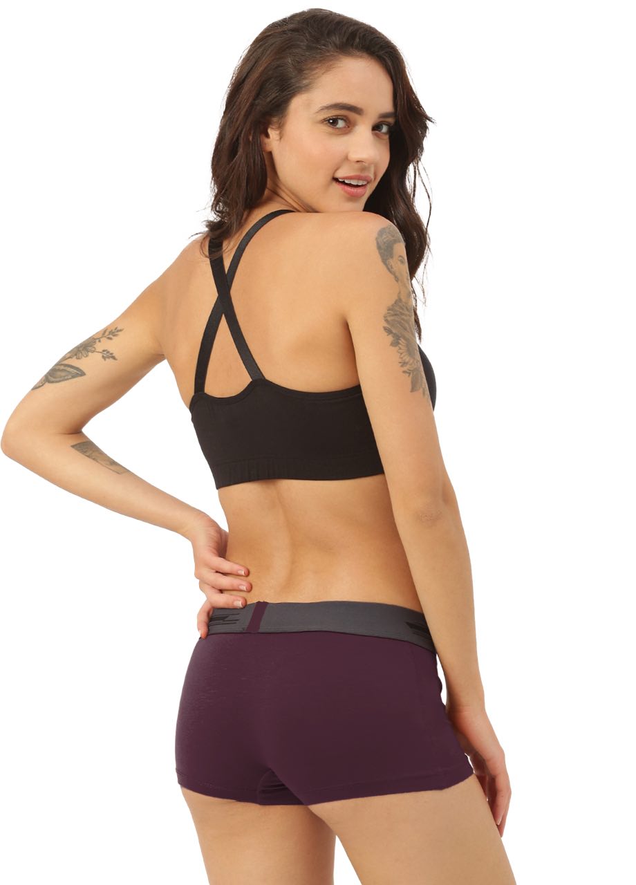 Sangria Wine Women's Micro Modal Boy Shorts (Pack of 1)