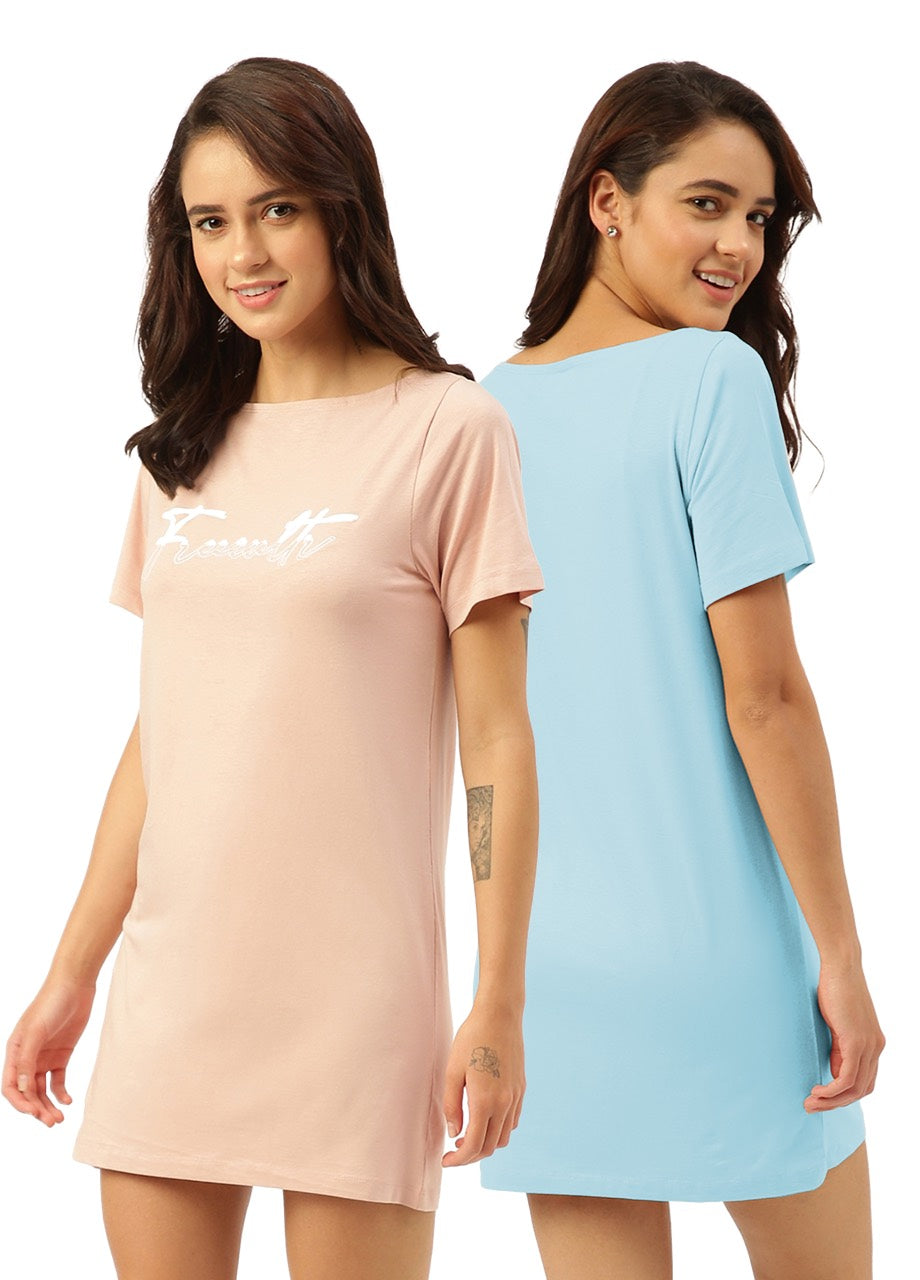 Twin Skin Women's T-shirt Dress (Pack of 2)