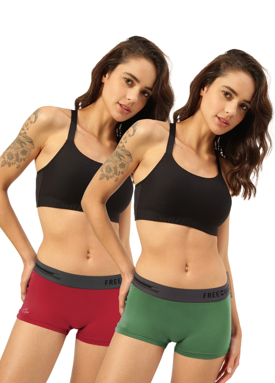 Women's Micro Modal Boy Shorts (Pack of 2)