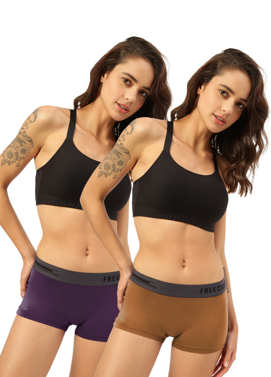 Women's Micro Modal Boy Shorts (Pack of 2)