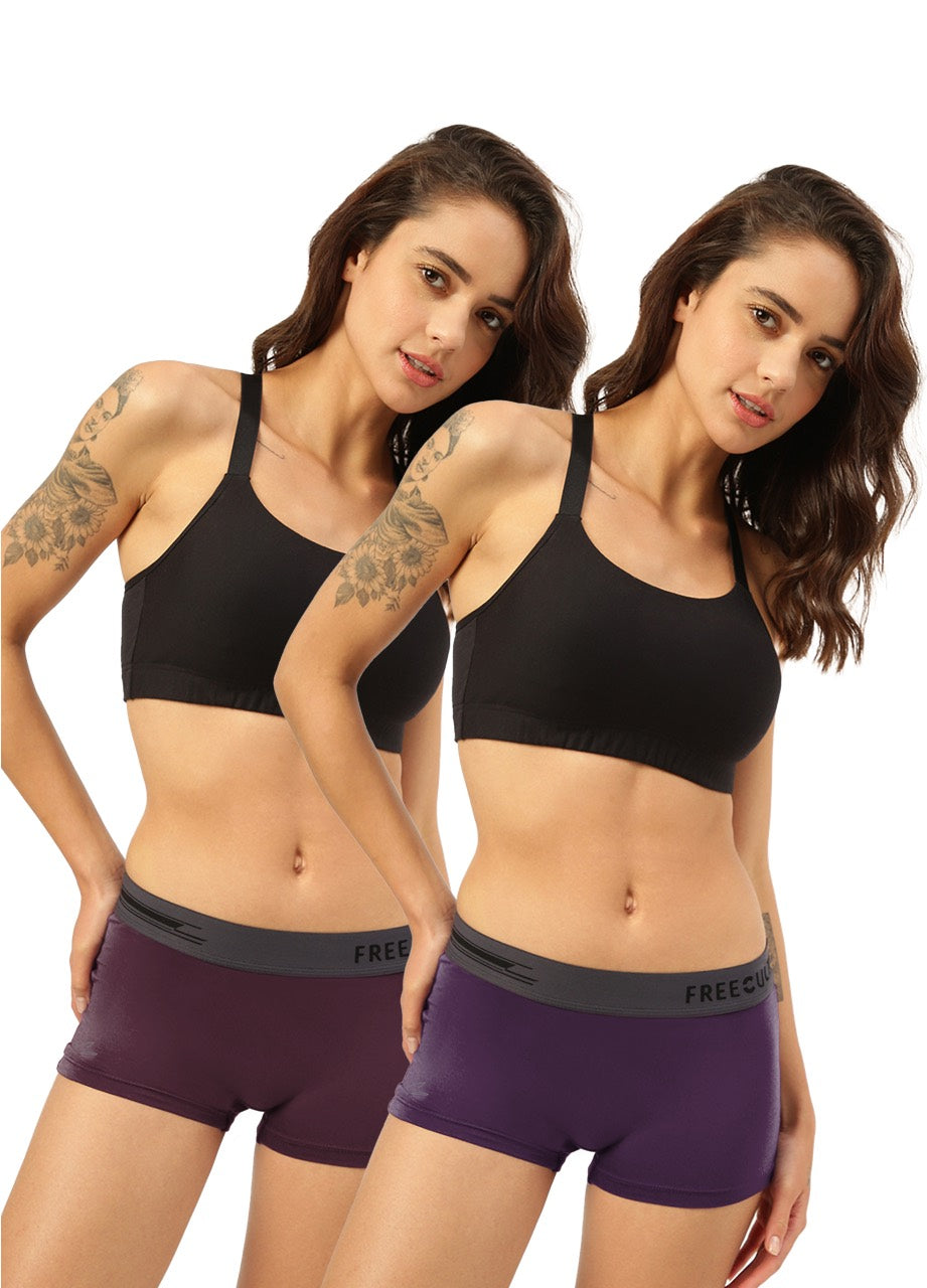 Women's Micro Modal Boy Shorts (Pack of 2)