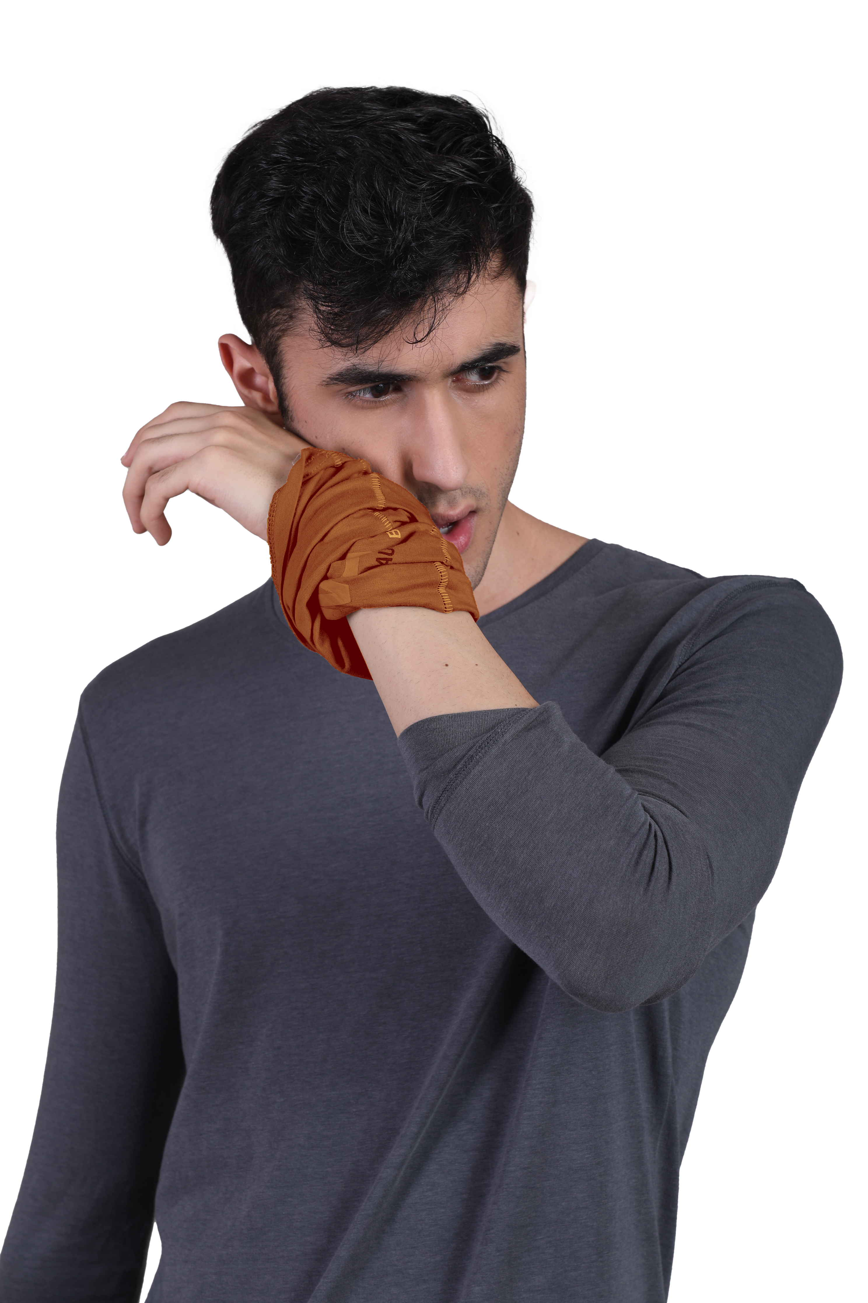 Unisex Yellow Organic Bandana Masks - Printed (Pack Of 1)
