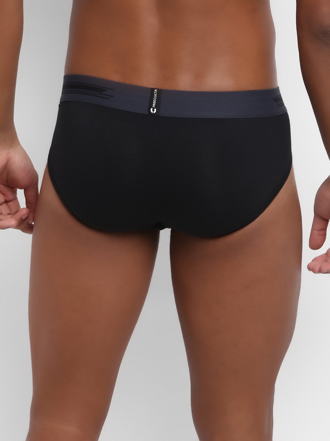 Men's Micro Modal & Elastane Brief in Contrast Waistband (Pack of 3) - freecultr.com