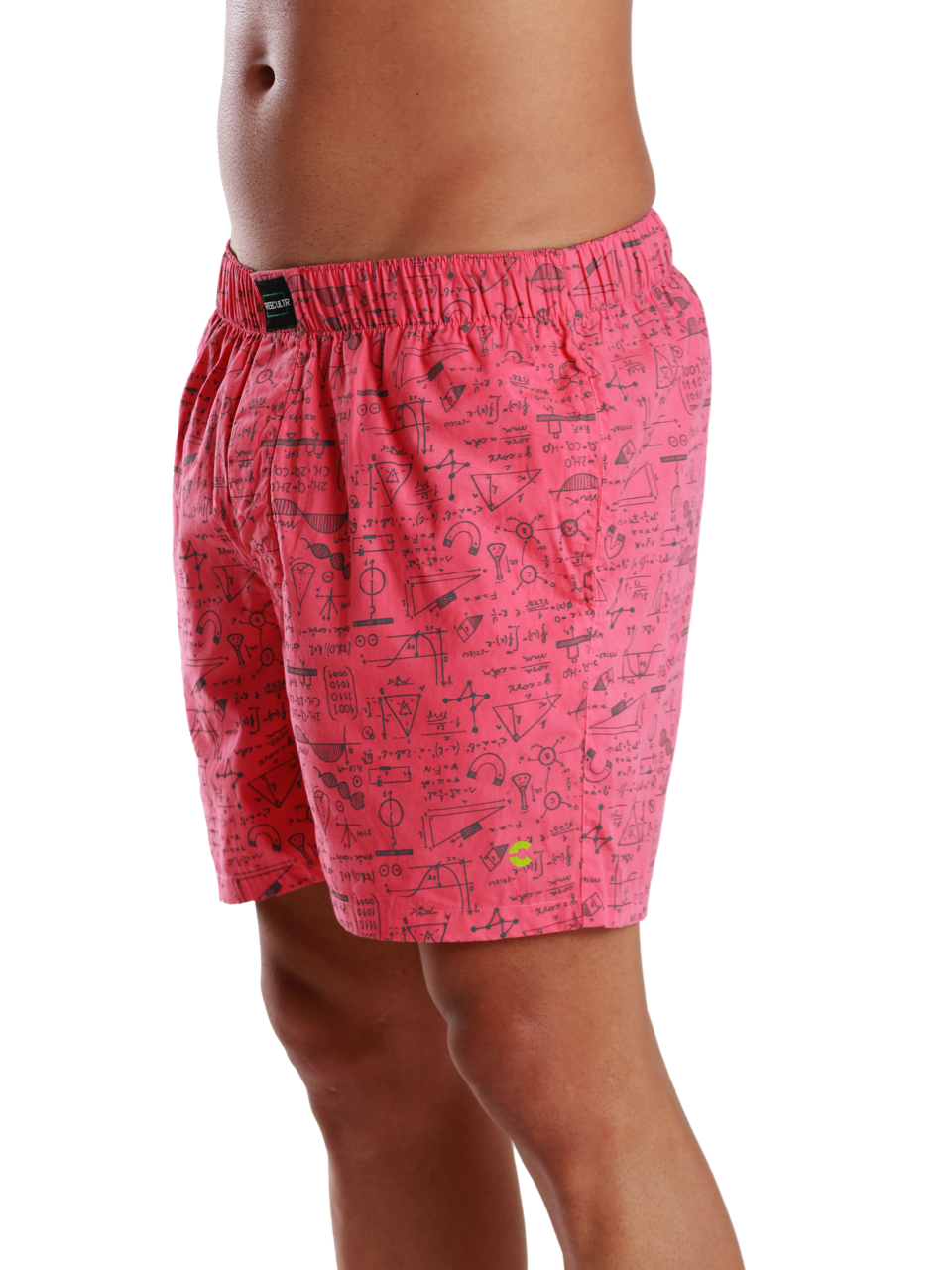 All-Day Absinthe Green & Pink Printed Boxer Shorts - (Pack of 2)