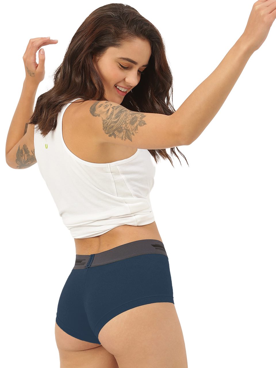 Prussian Blue Women Micro Modal Boxer Brief (Pack of 1)