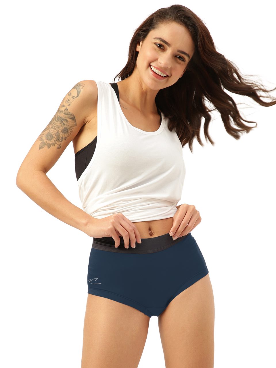 Prussian Blue Women Micro Modal Boxer Brief (Pack of 1)
