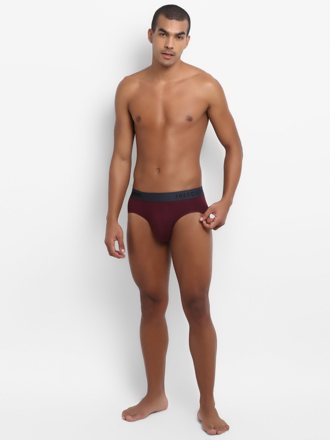 Men's Micro Modal & Elastane Brief in Contrast Waistband (Pack of 3) - freecultr.com