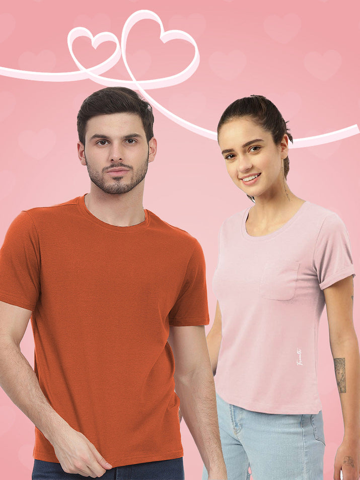 A man in a full sleeve t-shirt paired with chinos, showcasing stylish warmth and everyday functionality.