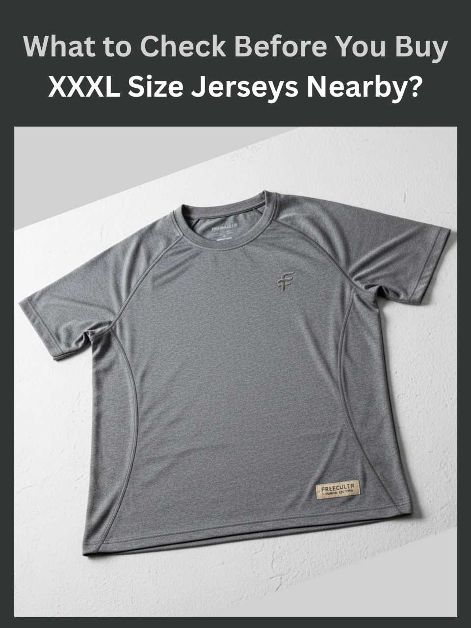 Freecultr XXXL size jersey in breathable bamboo cotton fabric
