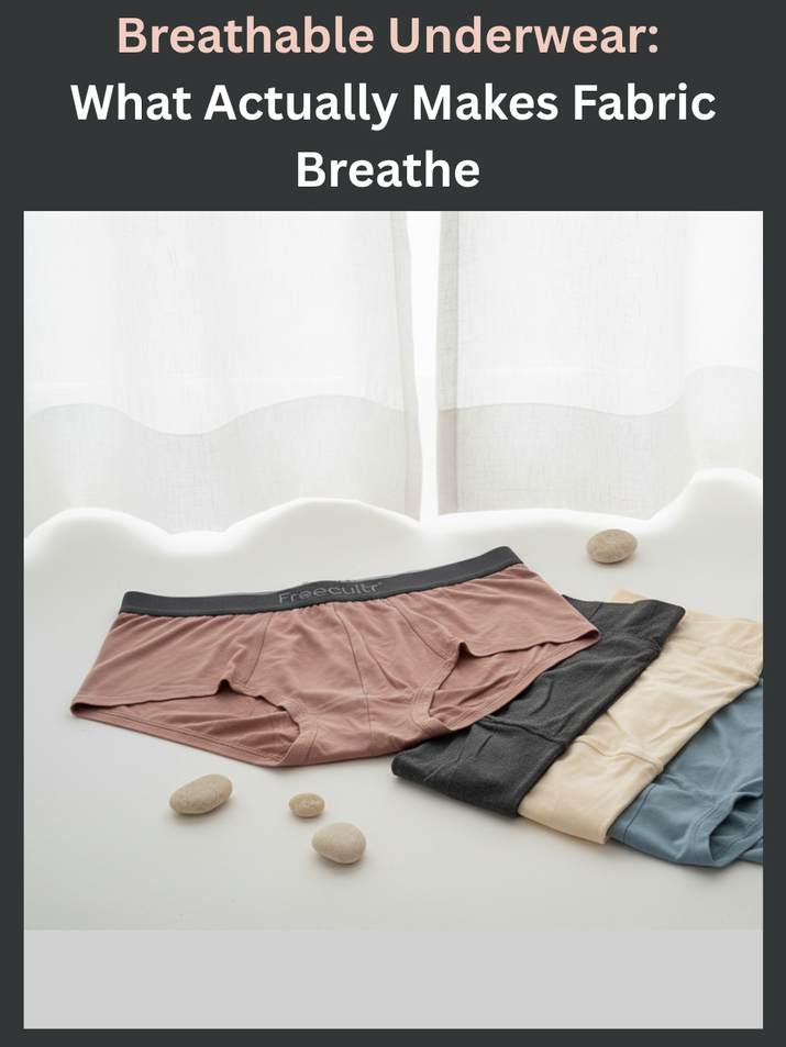 Freecultr breathable underwear in micro-modal and bamboo fabric