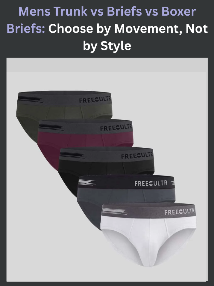 Mens Trunk vs Briefs vs Boxer Briefs: Choose by Movement, Not by Style