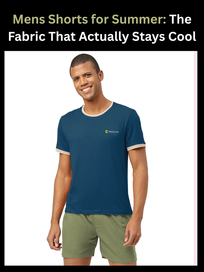  Freecultr mens shorts for summer shown as breathable loungewear bottoms in lightweight fabric