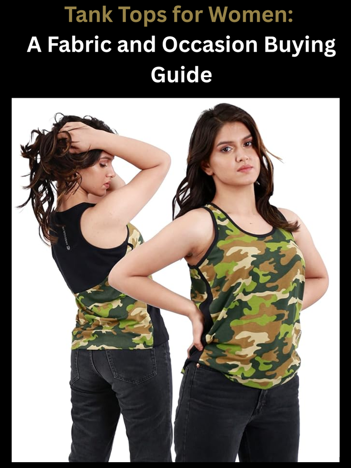 Freecultr camouflage tank top for women shown in flat lay highlighting military print and spaghetti strap detail