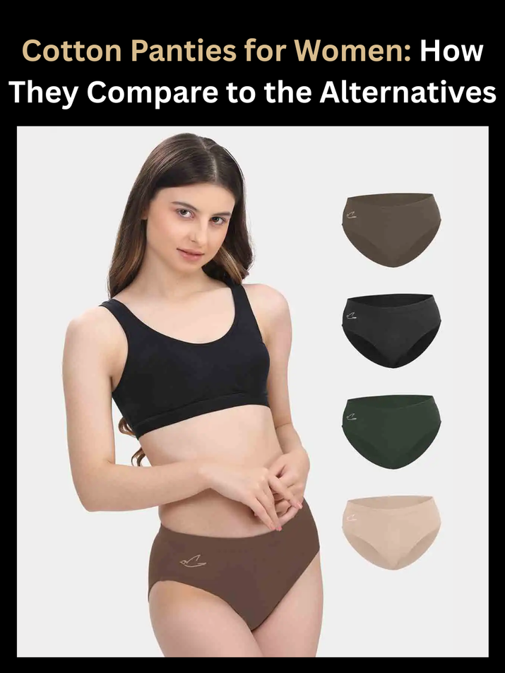 Freecultr cotton panties for women alongside micro modal alternative styles shown side by side on neutral background