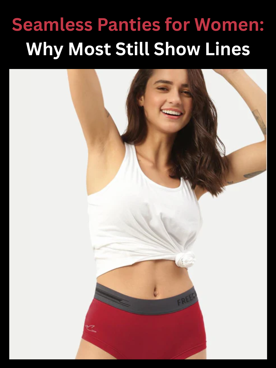 Freecultr seamless panties for women shown in micro-modal fabric with no-show edges under fitted clothing