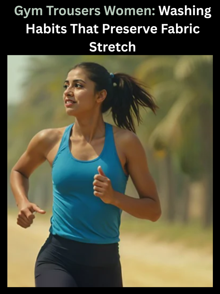 Freecultr gym trousers women shown with proper washing routine to preserve stretch fabric