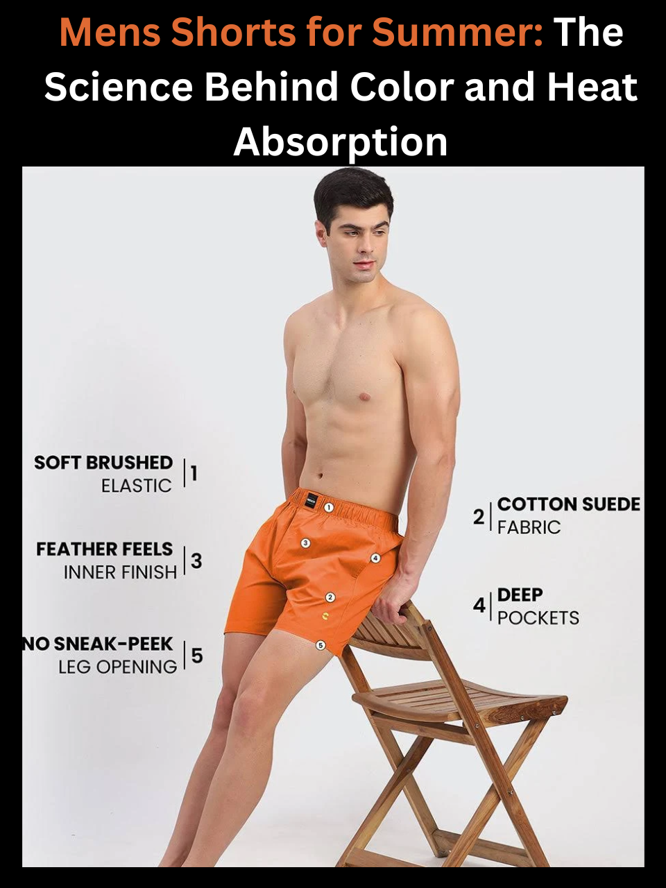 Freecultr mens shorts for summer shown in a range of colors demonstrating heat absorption differences