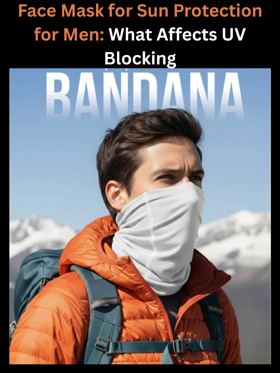 Freecultr face mask for sun protection for men shown blocking direct sunlight during a commute