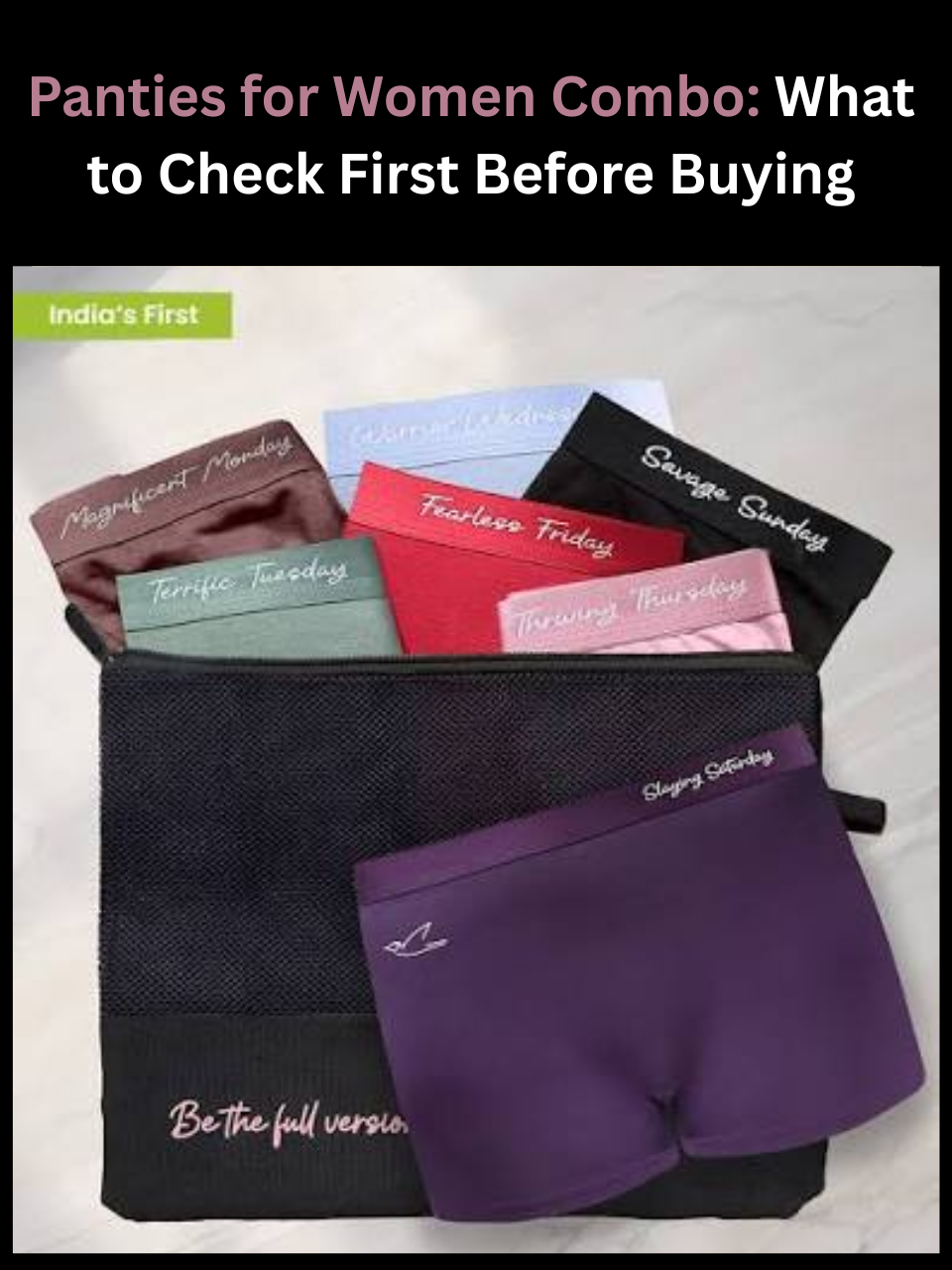 Freecultr panties for women combo pack shown in coordinated micro-modal colorways