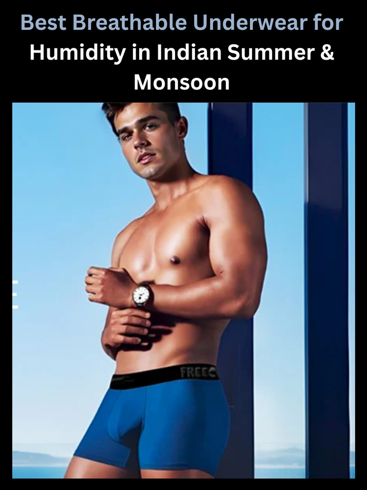 Freecultr breathable underwear shown built for Indian summer and monsoon humidity conditions