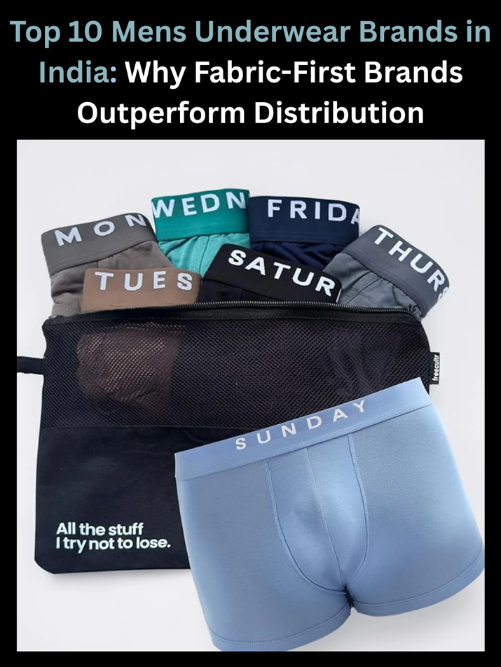 Top 10 Mens Underwear Brands in India: Why Fabric-First Brands Outperform Distribution