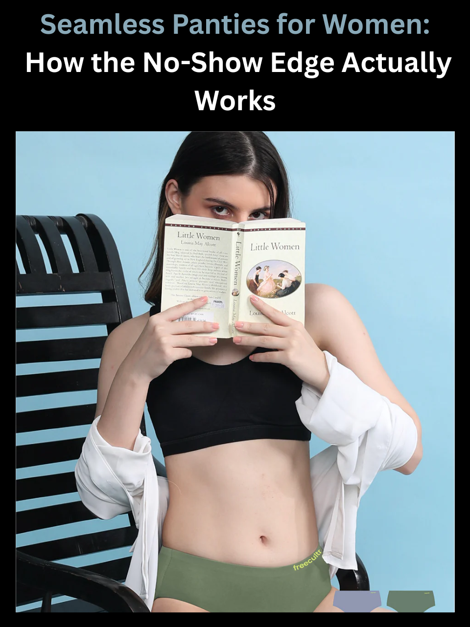Freecultr seamless panties for women in micro hipster style shown in flat lay highlighting no-show edge finish