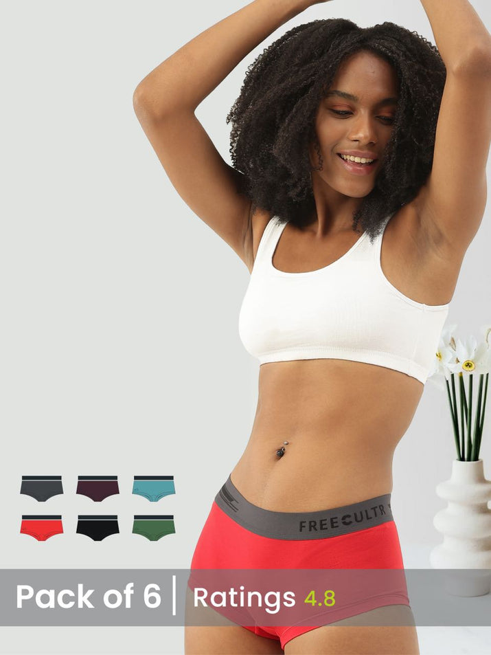 A collection of breathable and comfortable women's boxers, perfect for all-day wear.