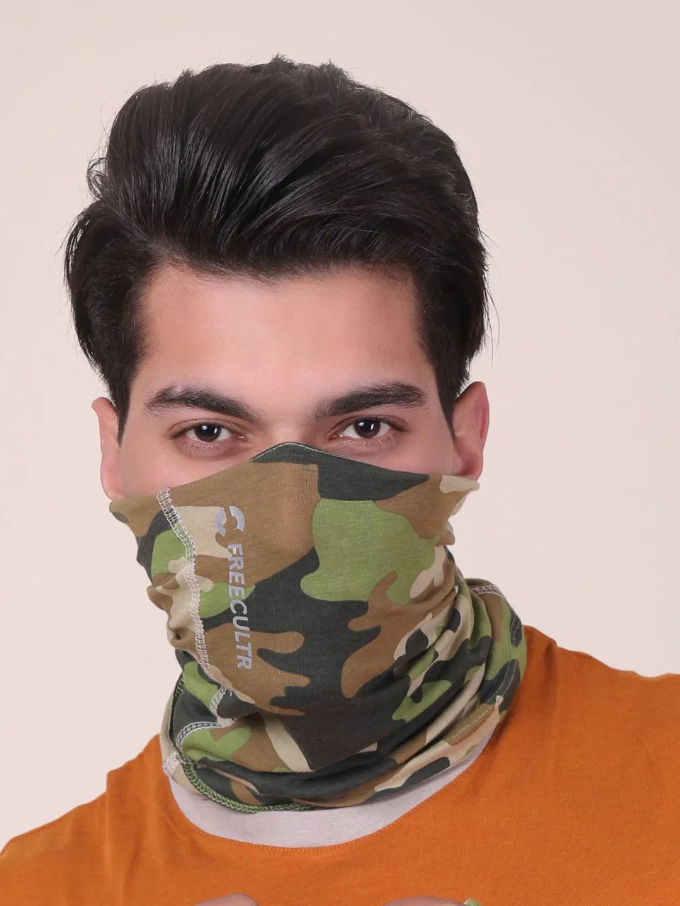 A vibrant Indian Cotton Bandana, offering lightweight comfort and a touch of cultural style.