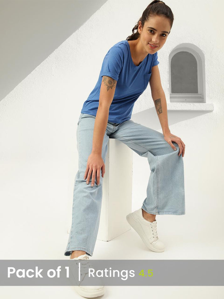 Highlighting the soft fabric and effortless everyday chic style that women's tees bring to any wardrobe.