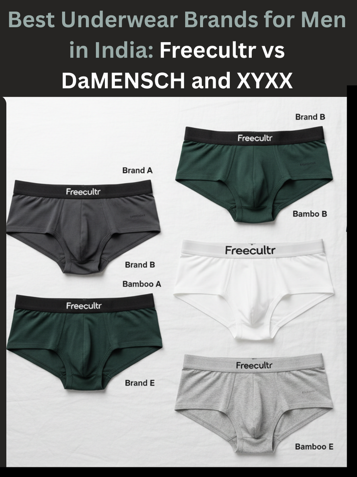 Best Underwear Brands for Men in India: Freecultr vs DaMENSCH and XYXX.