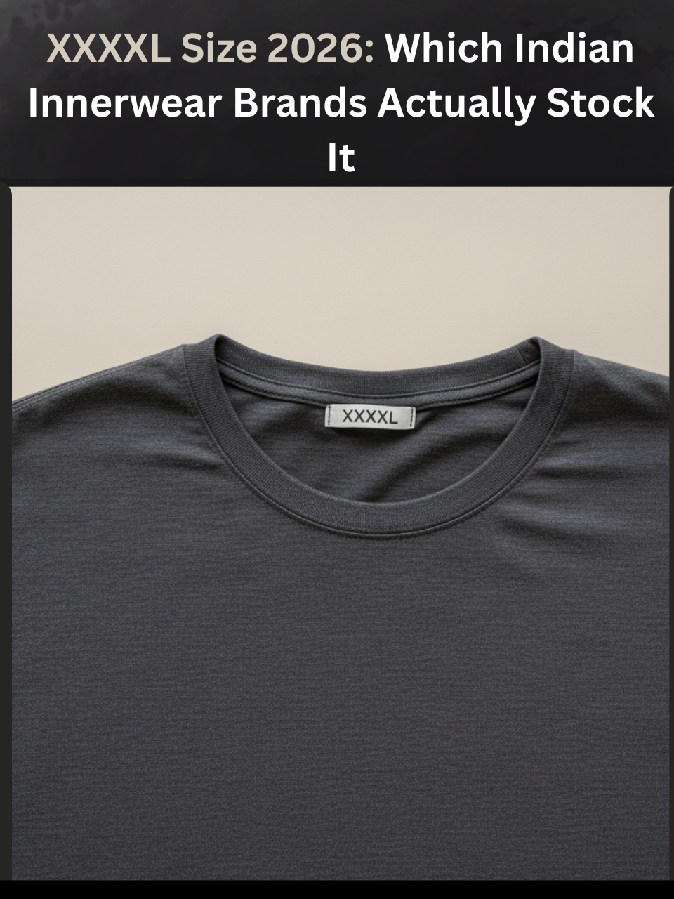 Freecultr XXXXL size men's t-shirt in organic cotton bamboo blend laid flat showing size and fabric detail on a neutral surface