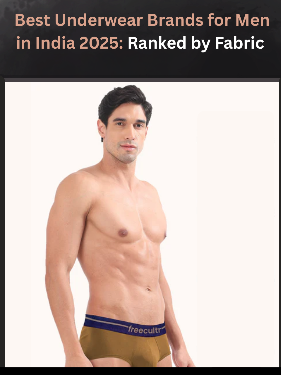 Freecultr micro-modal and bamboo men's briefs and trunks arranged as part of best underwear brands for men comparison on a clean flat-lay
